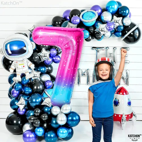 Vista 1273 de KatchOn Globo negro del número 1 de 40 pulgadas, globo de feliz cumpleaños Large Mylar Number One Balloon for 1st Birthday Decorations, Foil