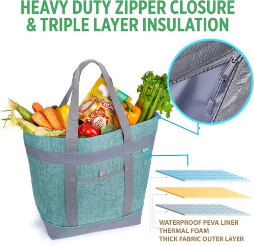 Vista 7 de Creative Green Life Bolsas reutilizables para comestibles y bolsa enfriadora