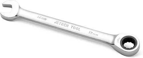 Vista 15 de Jetech - Llave combinada de trinquete de 10 mm, llave de carraca de grado industrial con trinquete de 12 puntas y 72 dientes, acero Cr-V forjado