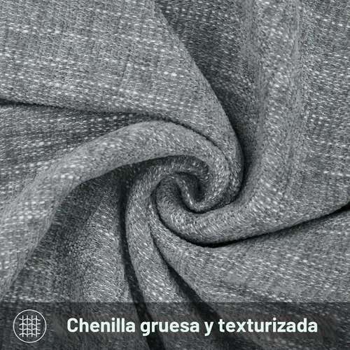 Vista 4 de decorUhome Juego de 2 fundas de almohada de chenilla gris otoño de 16 x 16 pulgadas