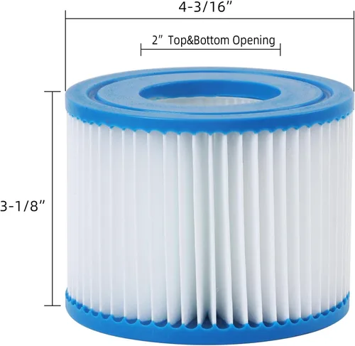 Vista 2 de Filtro de spa tipo VI que sustituye a filtros de bañera de hidromasaje, Lay-Z-Spa, Coleman SaluSpa 90352E, 58323E, 58323 bomba de piscina, filtro