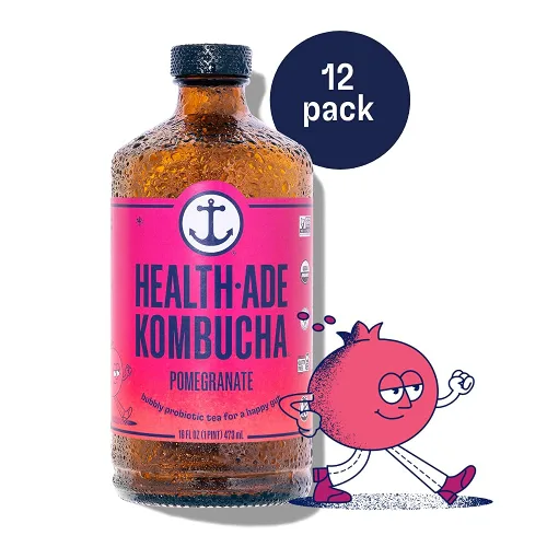 Vista 6 de Health-Ade Kombucha Tea - Bebida orgánica, té fermentado con probióticos vivos, ácidos desintoxicantes, apoya la salud intestinal, sin OMG, vegano