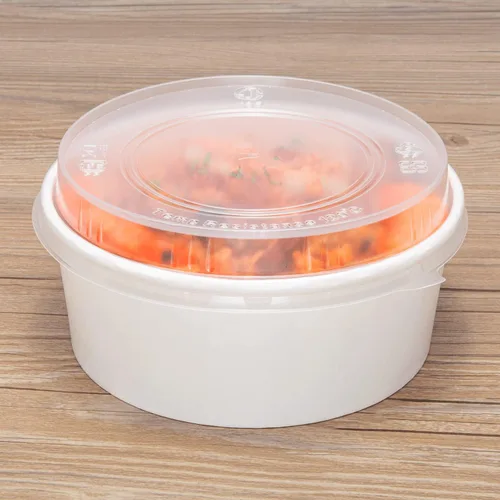 Vista 8 de Karat Tapa de domo PP para cubo corto de papel de 32 oz - 360 ct