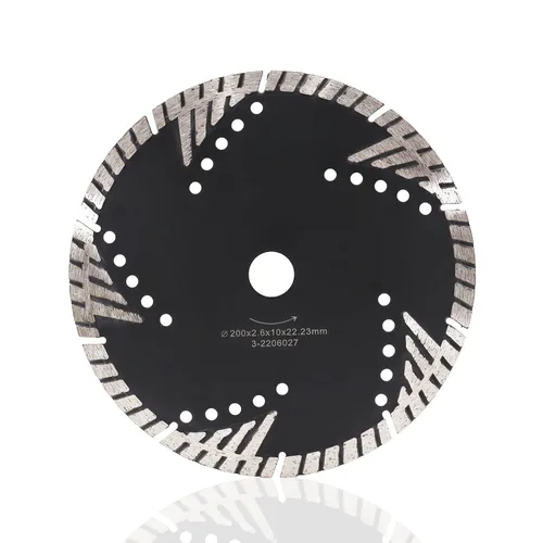 Vista 10 de Diamond Turbo Blades - Hoja de sierra de segmentos de 0.315 pulgadas para baldosas de granito, hormigón y ladrillos seco/húmedo, 6 pulgadas