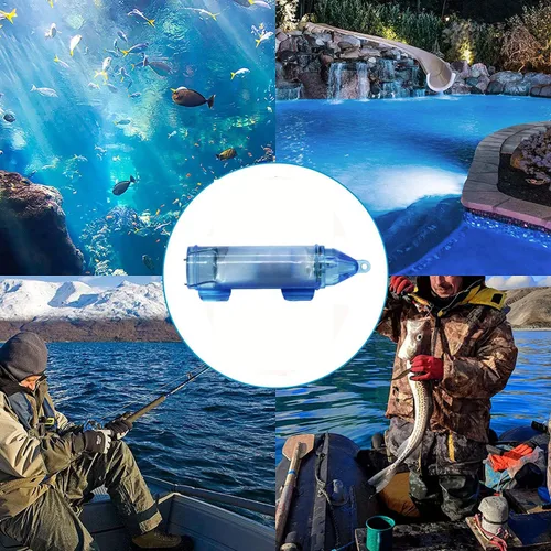 Vista 6 de Luz LED de pesca subacuática, luces de caída profunda, impermeable, luz de señuelo de pesca subacuática, luz LED azul iluminada, atractantes