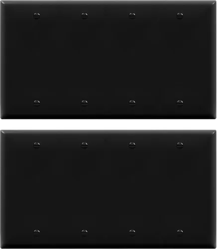 Vista 31 de ENERLITES - Placa de pared para ocultar dispositivos, acabado brillante, tamaño estándar 1 gancho 4.50 x 2.76 pulgadas, termoplástico de Negro