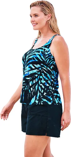 Vista 3 de Swimsuits For All Top tankini clásico de talla grande para mujer