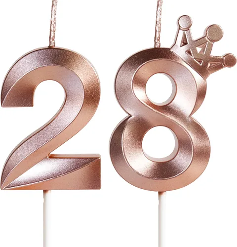 Vista 79 de Velas de cumpleaños número 10 para pastel, velas de oro rosa número 10 con corona, diseño 3D, decoración de pastel de cumpleaños para niñas
