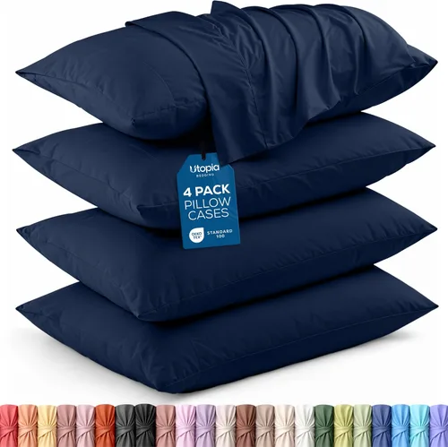 Vista 19 de Utopia Bedding - Juego de 2 fundas de almohada tamaño estándar, con cierre de sobre, tela de microfibra cepillada suave, resistentes al encogimiento