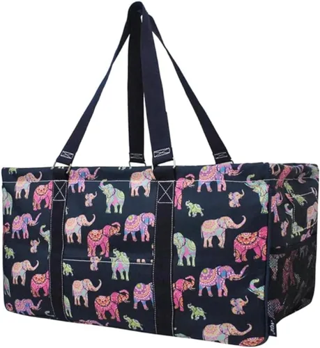 Vista 36 de NGIL Bolsa de comestibles reutilizable extra grande plegable de gran tamaño para comestibles, almacenamiento, picnic, playa, Estampado de vaca