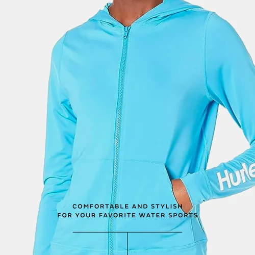 Vista 4 de Hurley Sudadera con capucha y cremallera para mujer