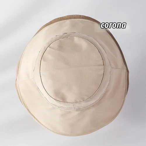 Vista 6 de Sombreros de sol de ala ancha para mujer, sombreros de pesca de playa de verano, gorra plegable con protección UV Beige