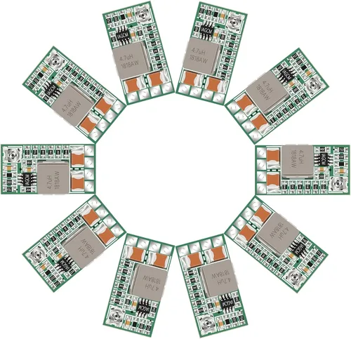 Vista 8 de DROK Convertidor de corriente CC de 5 V, 5 piezas de mini regulador de voltaje DC 4.5-20V 12V 9V reductor transformador tablero 3A 10W de voltaje