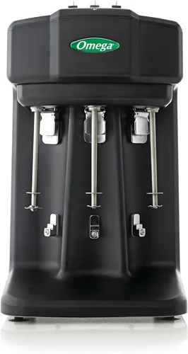 Vista 7 de Omega M3000 Comercial Milkshake Maker Triple Husillo, 1/3 Caballos de Fuerza, Negro