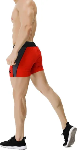 Vista 2 de BROKIG Pantalones cortos de gimnasio y culturismo de 5 pulgadas para hombre, pantalones cortos ligeros para correr y entrenar, cintura elástica