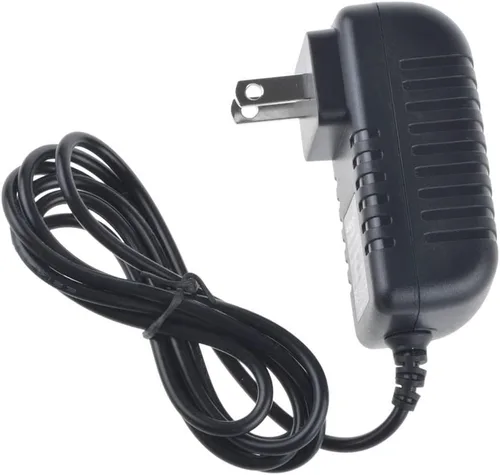 Vista 4 de Pin central negativo 0.217 inx0.098 in 9V 2A AC-DC adaptador cargador de cable de alimentación, negro