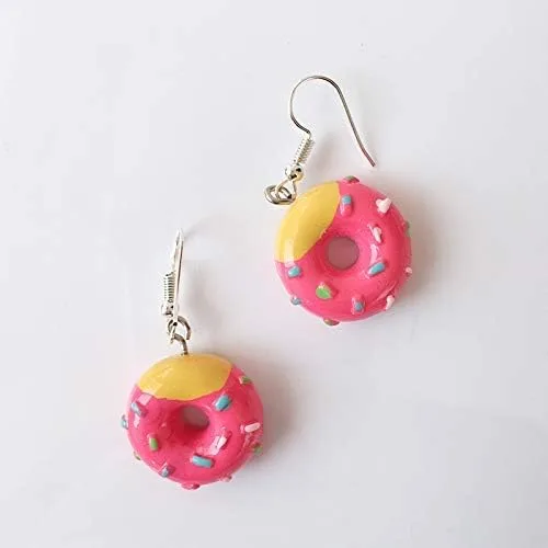 Vista 4 de Lindos aretes colgantes de resina para mujeres y niñas