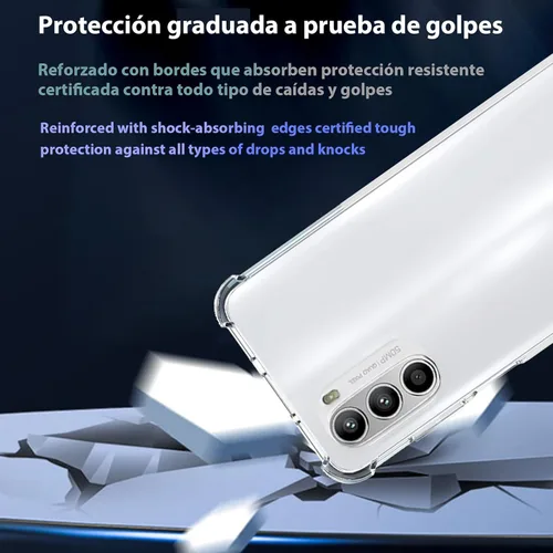 Vista 3 de USTIYA Funda para Motorola G52/Moto G82 5G Clear TPU Cuatro Esquinas Funda Protectora Transparente Suave Funda