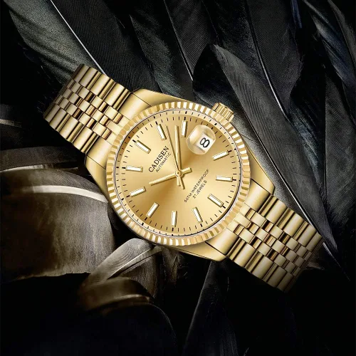 Vista 3 de CADISEN Relojes automáticos MIYOTA 8215 Reloj de pulsera impermeable para hombre 38mm