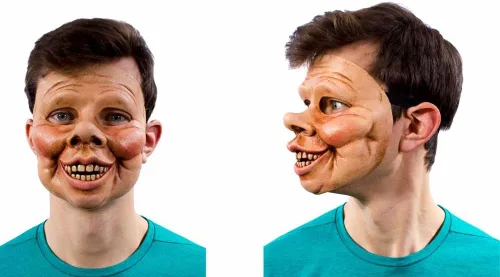 Vista 2 de Zagone Studios Máscara de personaje para hombre de talla única, para mujer o Alfie, color marrón