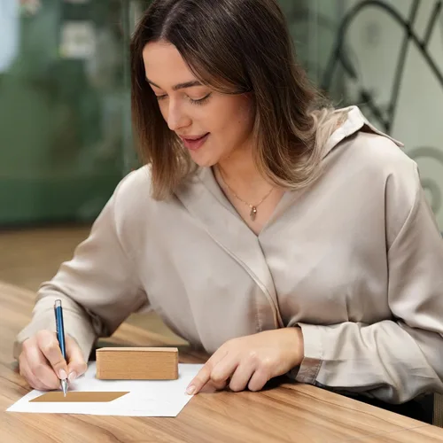 Vista 4 de 100 tarjetas de visita de papel kraft de 3.5 x 2 pulgadas, tarjetas de presentación en blanco imprimibles, tarjetas de índice en blanco, tarjetas