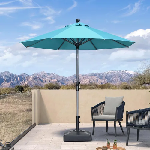 Vista 125 de PURPLE LEAF - Sombrilla de patio rectangular de 6' x 4', sombrilla de mesa para exteriores con marco de aluminio, sombrilla de mercado, sombrilla