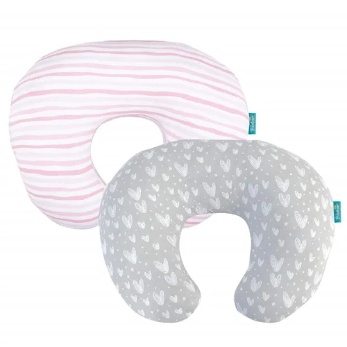 Vista 7 de Juego de 2 fundas de almohada de lactancia compatibles con almohada Boppy, 100% algodón jersey con cremallera grande, súper suave, transpirable