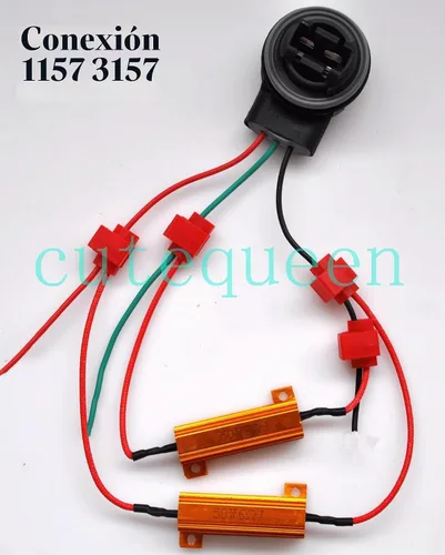 Vista 5 de Resistencias de carga LED de 50 W y 6 ohmios para luces LED de señal de giro o luces LED de matrícula