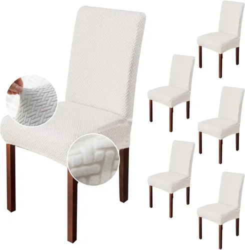 Vista 13 de Genina Fundas impermeables para sillas de comedor, cocina, fundas para sillas de comedor Parson (beige, 2 unidades)