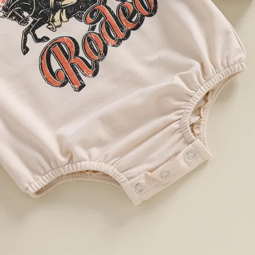 Vista 5 de SAYOO Conjunto de vaquero occidental para bebé, niña, niño, sudadera con estampado de vaca, suéter de gran tamaño, ropa de otoño para bebés, 0-24