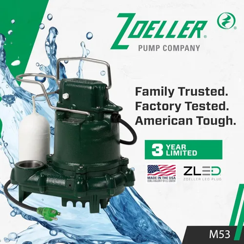 Vista 10 de Zoeller M53 Mighty-mate Bomba Sumergible para Sumidero, 1/3 Hp