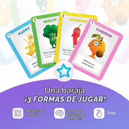 Vista 3 de Tarjetas de emociones para niños: tarjetas de sentimientos, 3 formas