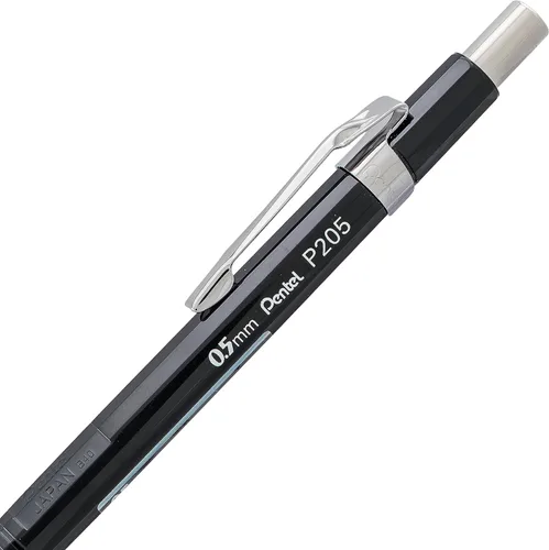 Vista 11 de Pentel P205BP2-K6 Portaminas/Automático afilado, 0.5 mm, negro, 2 unidades (paquete de 1) - El empaque puede variar.