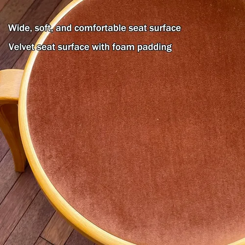Vista 4 de Sillas de comedor de madera, silla de comedor tapizada, sillas de cocina apilables, asiento de tocador para comedor, sala de estudio, sala de estar