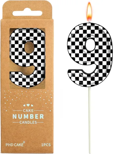 Vista 15 de PHD CAKE Velas de cumpleaños de carreras con número 1 de 7 cm, velas con temática de carreras geniales, velas de número para pastel, celebración