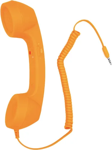 Vista 7 de Auricular retro de 3.5mm para teléfono celular Micrófono receptor para iPhone iPad teléfonos móviles smartphone (negro)