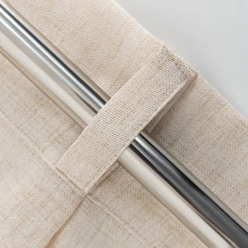Vista 4 de DriftAway Cortinas plisadas de lino semitransparentes con textura de casa de campo sólidas y rústicas modernas para sala de estar y dormitorio, 2