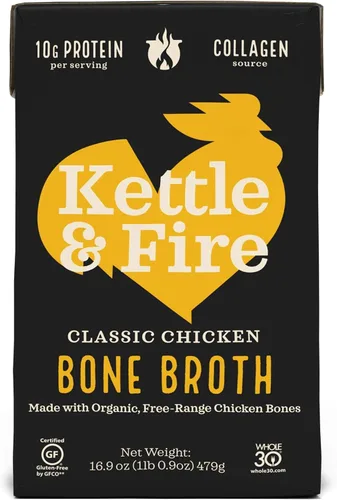 Vista 9 de Kettle and Fire - Sopa de caldo de huesos de pollo, amigable con la dieta Keto y Paleo