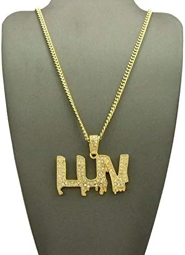 Vista 4 de COLGANTE DE RAPPER'S LUV ORO HIP HOP CUBANO, CADENA DE CUERDA
