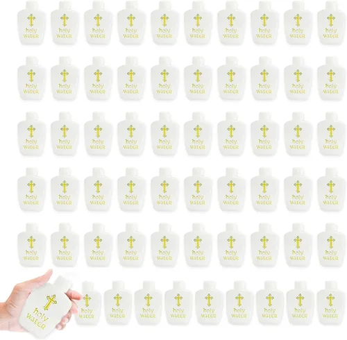 Vista 11 de 5 botellas de agua bendita envases vacíos de agua bendita 2.0 fl oz botella de plástico de agua bendita