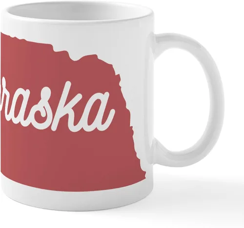 Vista 43 de CafePress I Love Nebraska Taza de café de cerámica de 11 oz (11.0 fl oz)