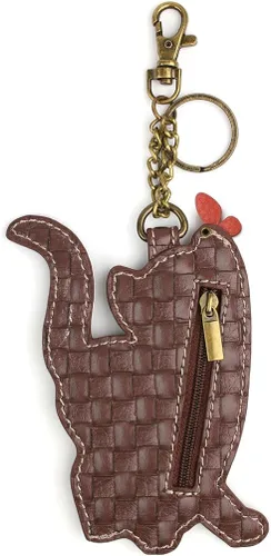 Vista 3 de Chala Bolsos de lona Crossbody Messenger Bags con blanco delgado gato monedero Combo (marrón), Marrón