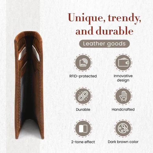 Vista 5 de Style N Craft Estuche plegable para tarjetas de crédito para hombre
