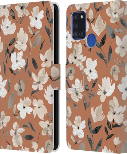 Vista 227 de Head Case Designs Officially Licensed Ninola Ditsy Flowers Yellow Nature Bold Leather Wallet Case Compatible with Samsung Galaxy A07 4G
