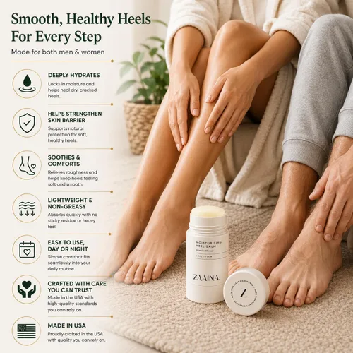 Vista 4 de ZAAINA Bálsamo para talones, crema milagrosa para pies 100% natural para alivio rápido, terapia de cuidado de pies hidratante intensiva para talones