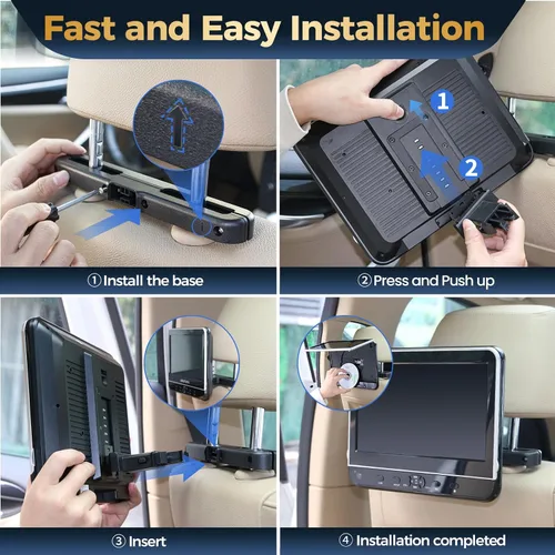 Vista 8 de Reproductor de DVD portátil de 10.51 pulgadas para coche con entrada HDMI
