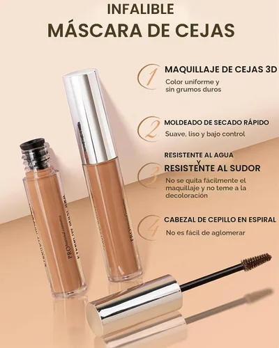 Vista 3 de Gel para cejas impermeable teñido, maquillaje líquido de larga duración a prueba de manchas, pegamento teñido para cejas, relleno para cejas