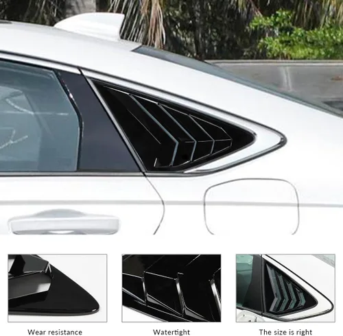 Vista 2 de Persianas de Ventana Lateral Trasera Compatibles para Honda Accord 2025 2026 Accesorios 2023 2024 Persianas de Ventana Estilo Deportivo para Accord