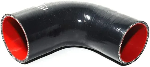 Vista 2 de Manguera de silicona reforzada de 4 capas de alto rendimiento de 2"-2.25" ID codo reductor acoplador de 90 grados para turbo/intercooler/tubería