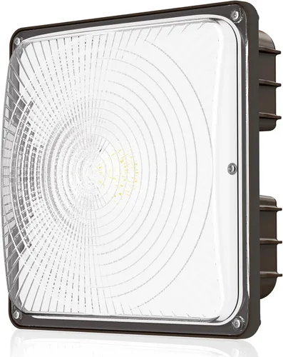 Vista 13 de CINOTON 80W luces de dosel LED 11200LM, luces LED comerciales para tienda 120Vac, luz LED de alta bahía al aire libre IP65 impermeable para techo